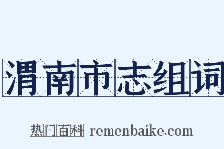 渭南市志组词是什么意思的图片
